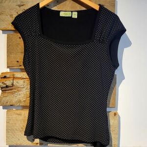 Johnny Martin Black Polka Dot Women's Top